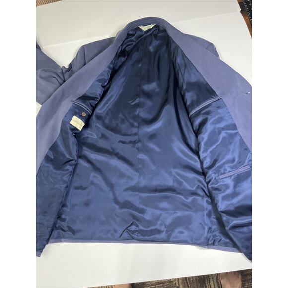 Joseph & Feiss Men’s Blue Silk 3 Button Blazer 50R No Vent - Picture 10 of 10